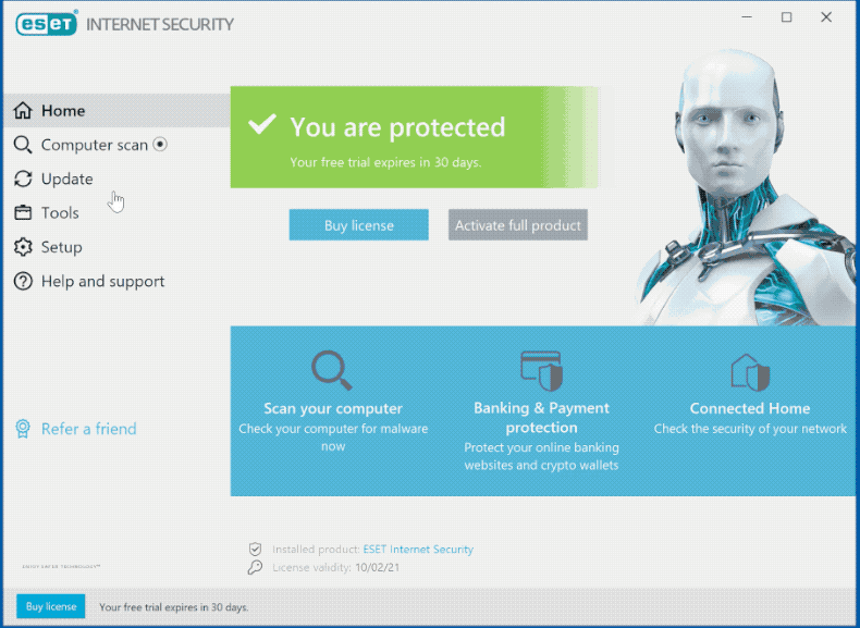 ESET Internet Security 2021 Edition - Aspetto
