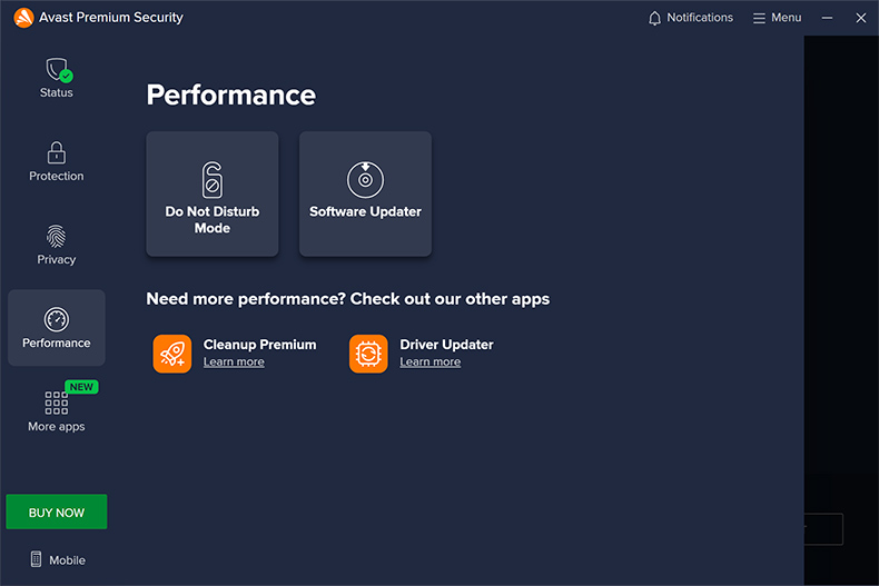 Avast Premium Security prestazione