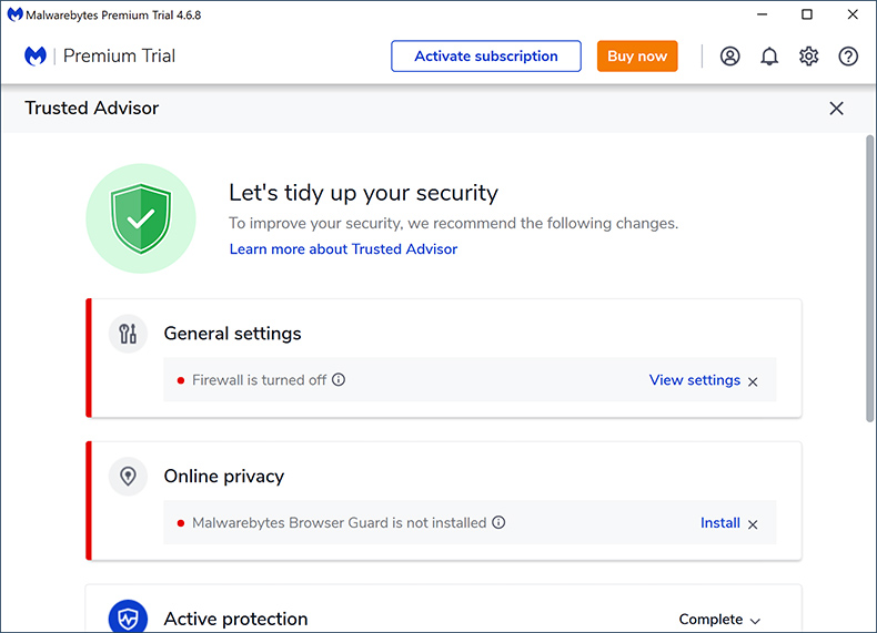 Malwarebytes Premium 2024 protezioni
