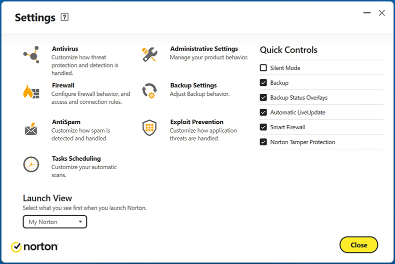 Funzionalità di Norton AntiVirus Plus