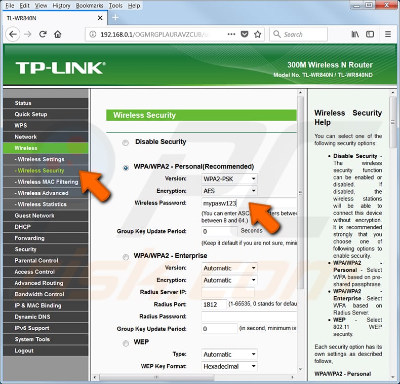 find your wi-fi password tp link tl-wr540n router step 2