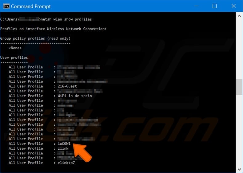 find wi-fi password of a network you previously connected in windows 10 step 1