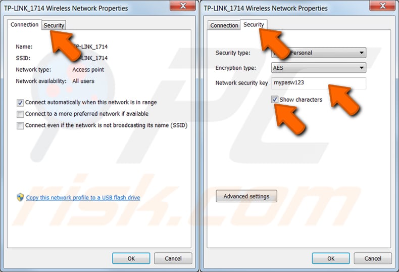 trova la password Wi-Fi di una rete che hai precedentemente connesso in Windows 7 passaggio 4