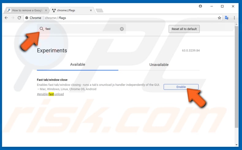 rendi il tuo google chrome più veloce con le funzionalità sperimentali passaggio 2