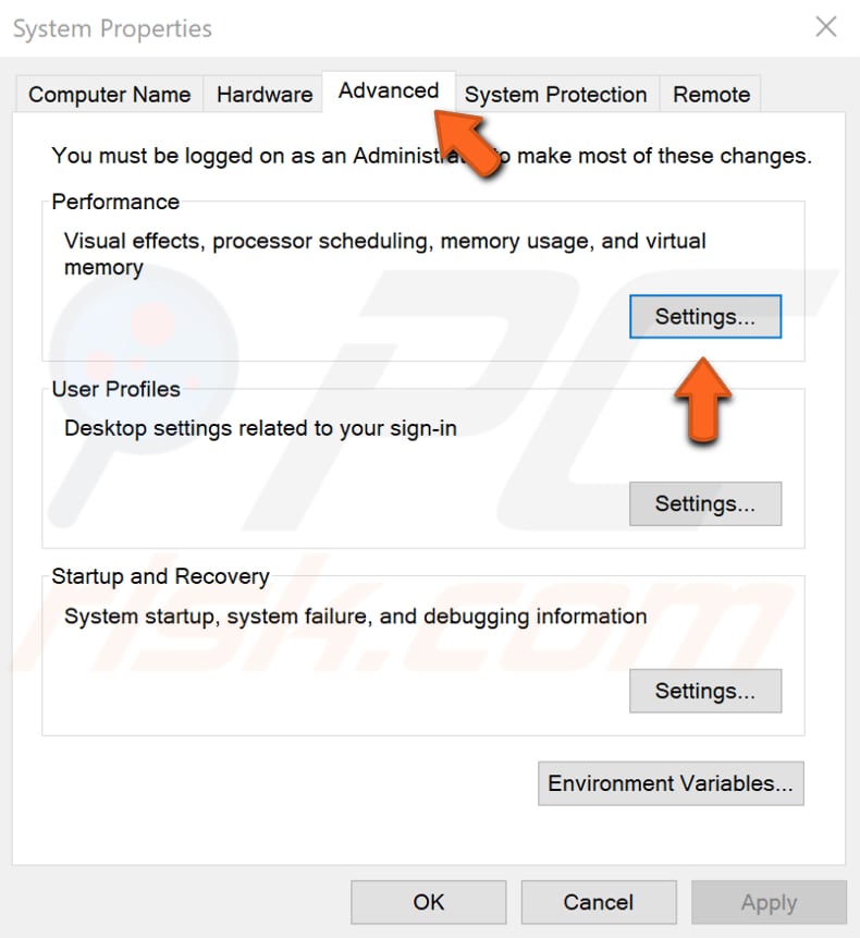 disabilitare le miniature utilizzando le opzioni di prestazioni del file passaggio 2