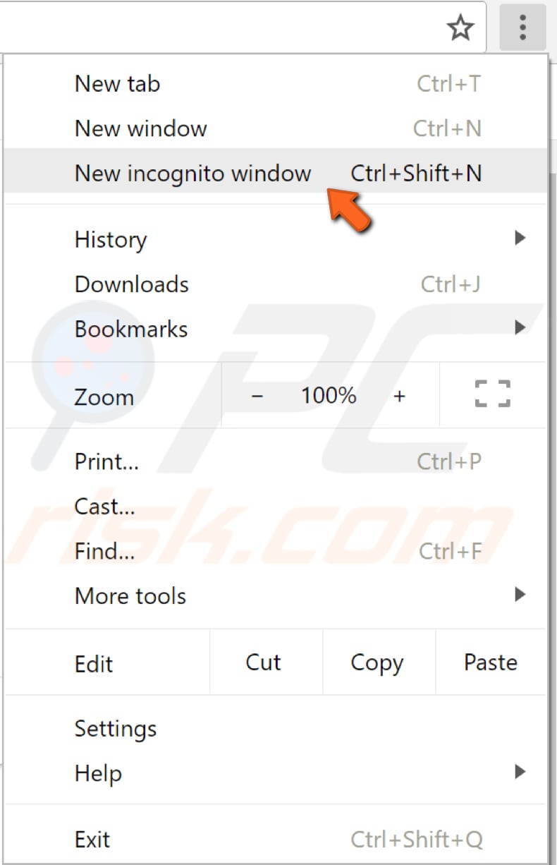 cancellare la cache dell'host di Chrome passaggio 1