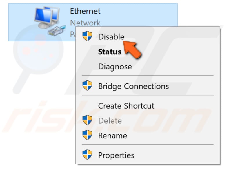 disabilitare le connessioni secondarie passo 3