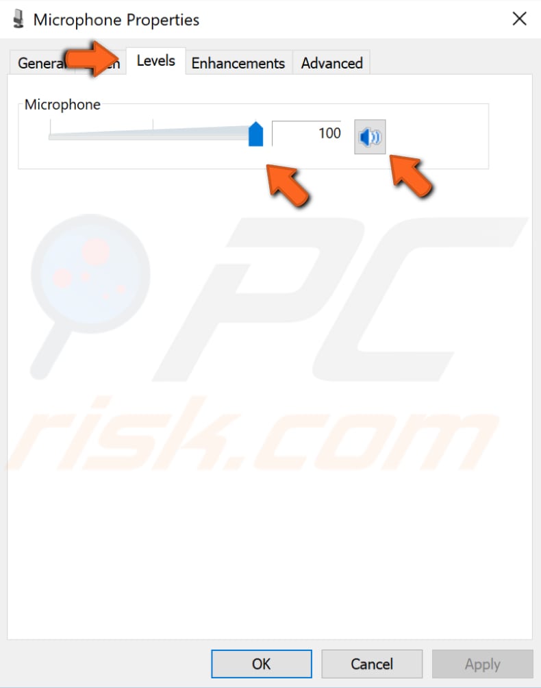 assicurati che il microfono non sia disattivato passaggio 2