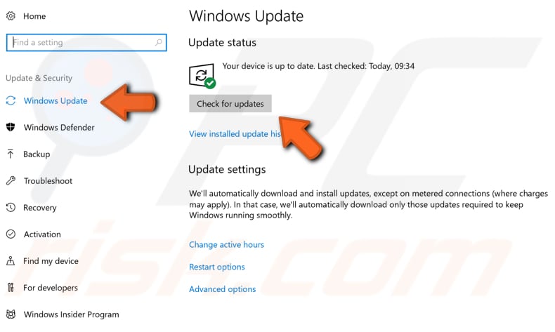 aggiorna il tuo sistema operativo Windows passaggio 2
