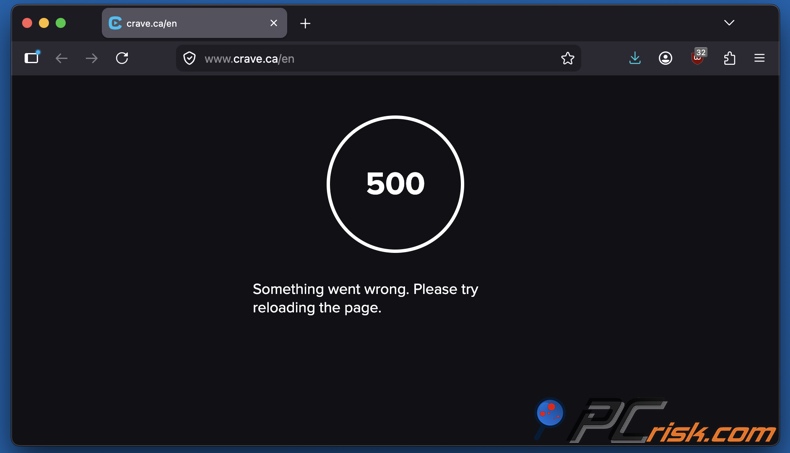 Errore Crave 500