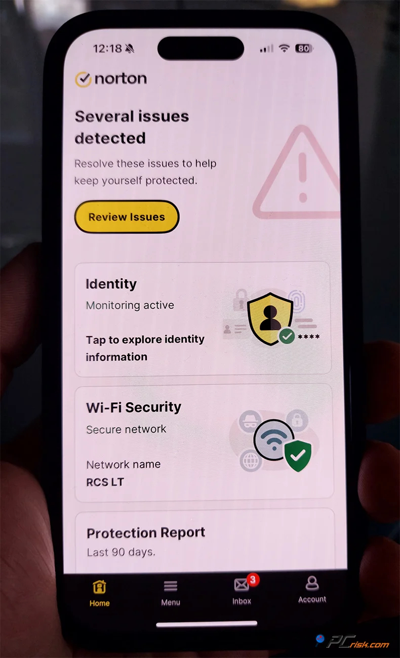 Norton antivirus per iPhone