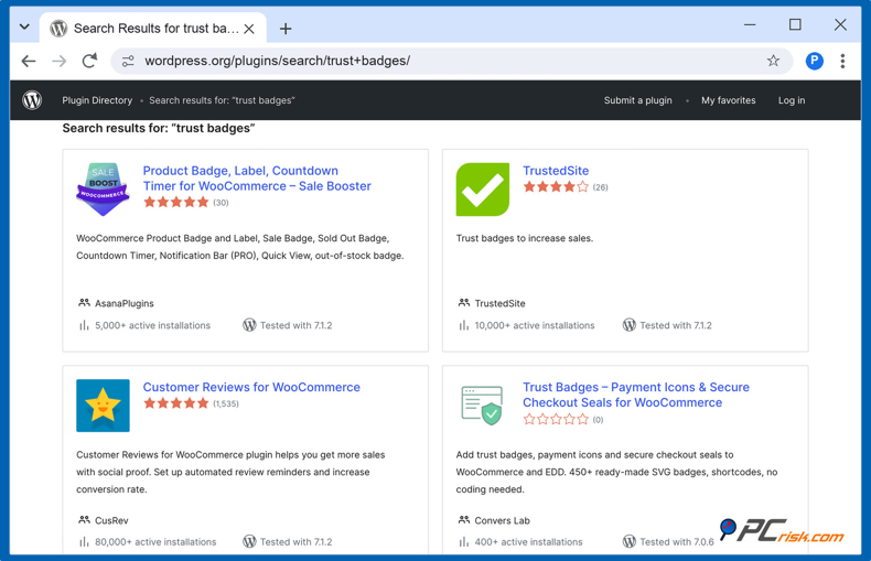 Plugin per badge di fiducia su WordPress