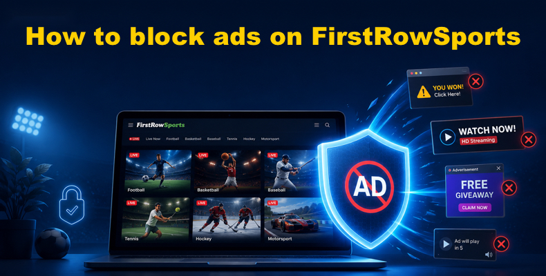 Come bloccare gli annunci su FirstRowSports