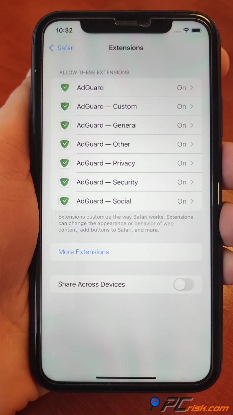 AdGuard su iOS
