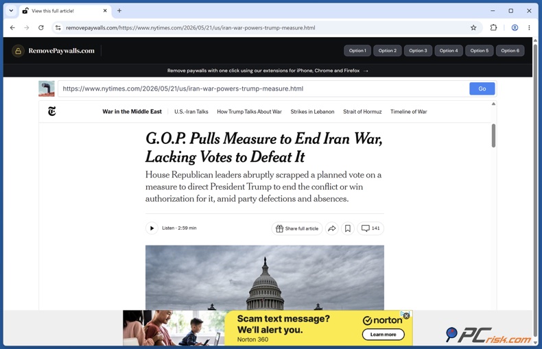 Usare un'estensione per la rimozione dei paywall per aggirare i paywall