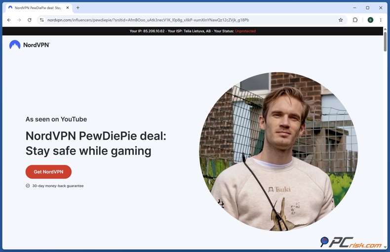 Offerta NordVPN PewDiePie