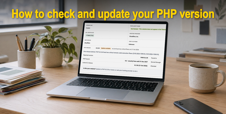 Come controllare e aggiornare la versione PHP del Suo sito web