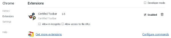 certified toolbar google chrome
