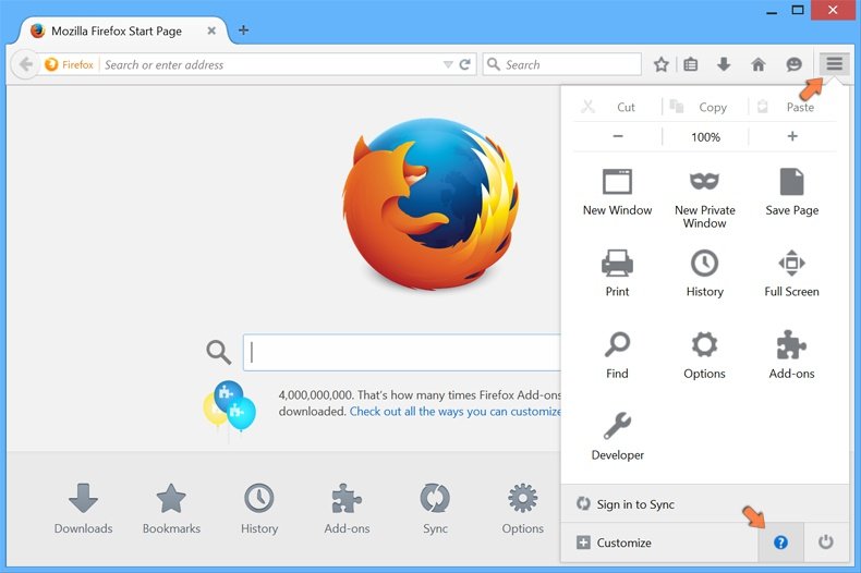 Impostazioni azzeramenti Mozilla Firefox ai valori predefiniti - accesso