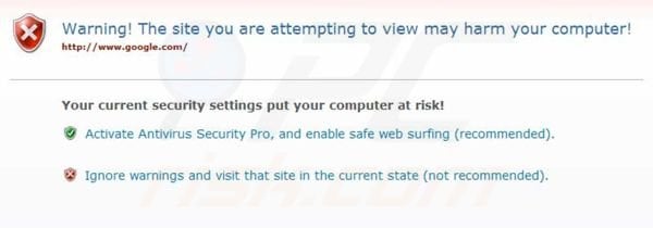Antivirus Security Pro blocca l'accesso ad Internet