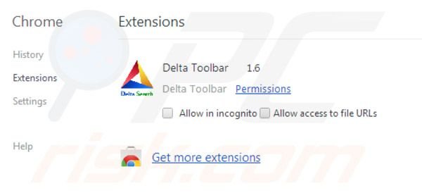 Dalesearch rimozione da Google Chrome