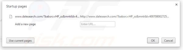 Dalesearch homepage in Google Chrome