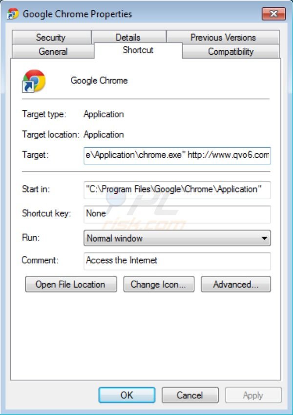 Qvo6.com browser hijacker (virus) rimozione da Google Chrome