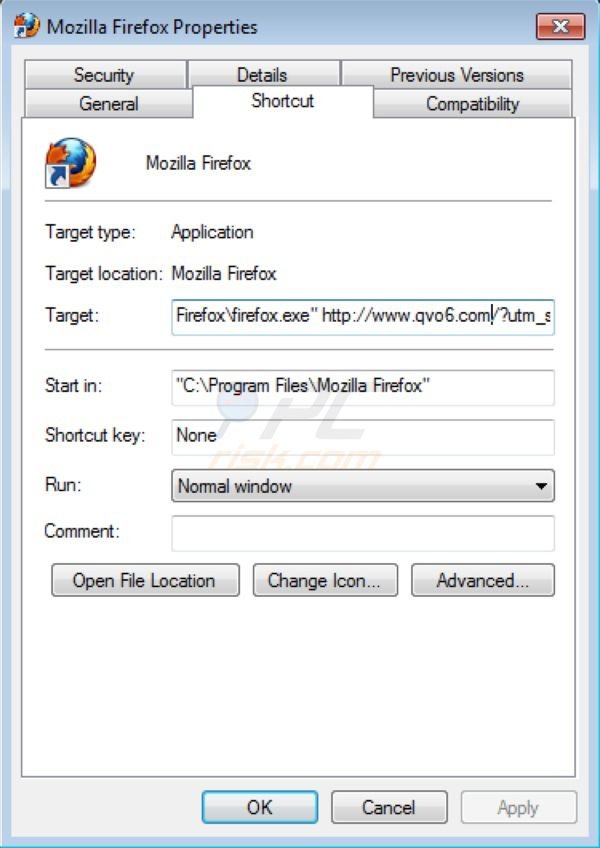 qvo6.com redirect virus rimozione da Mozilla FireFox