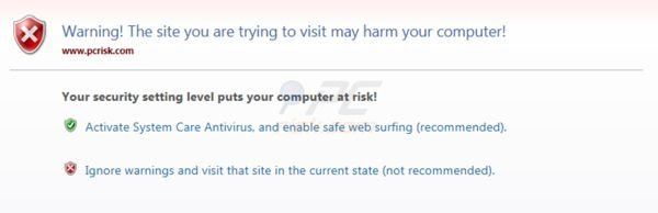 System Care Antivirus blocca l'accesso a siti legittimi