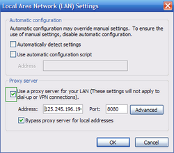 internet explorer proxy settings