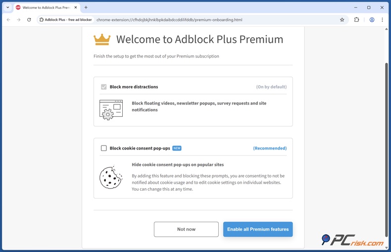 Blocco dei pop-up di consenso ai cookie