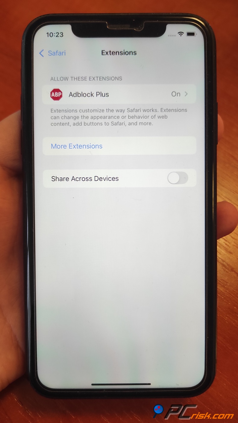 Adblock Plus estensione per Safari su iOS