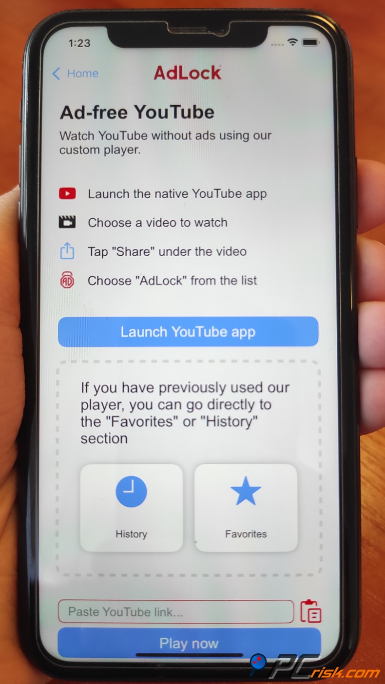 AdLock per iOS YouTube senza pubblicità