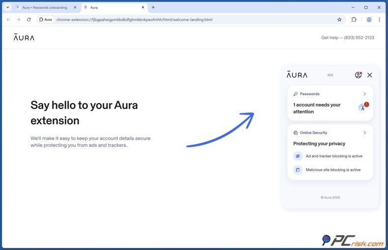 Aura Estensione browser per Chrome