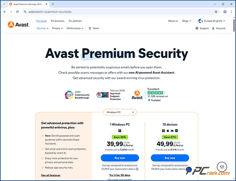 Avast Antivirus Prezzi