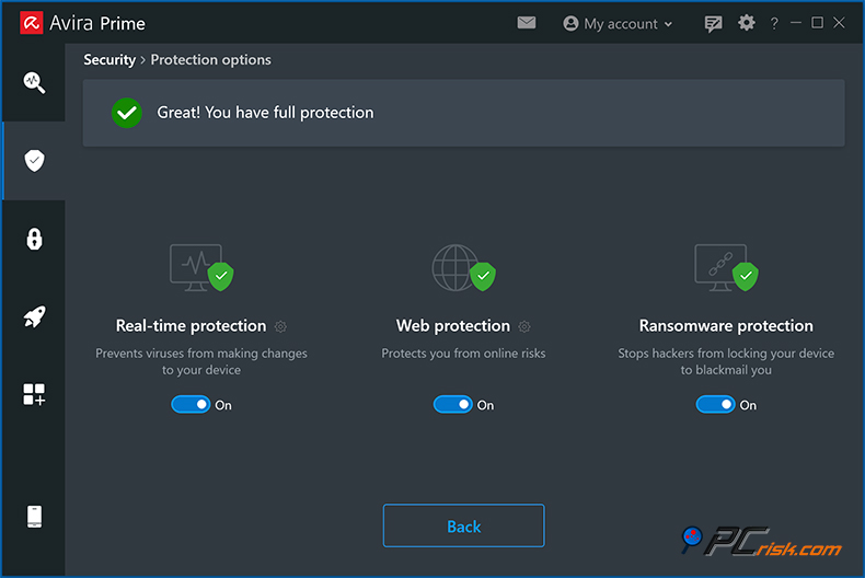 avira ransomware protezione