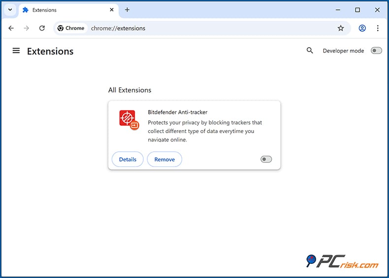 bitdefender anti-tracciatore