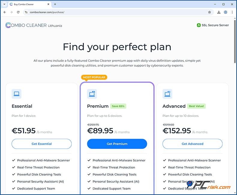 Combo Cleaner prezzi