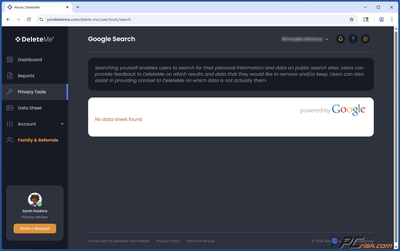 DeleteMe Cerca te stesso