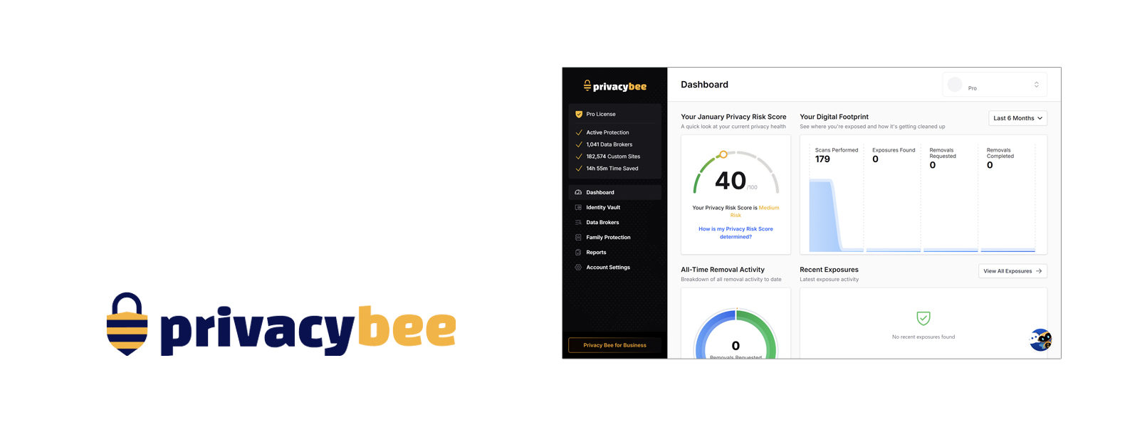 Privacy Bee intestazione del servizio di rimozione dei dati