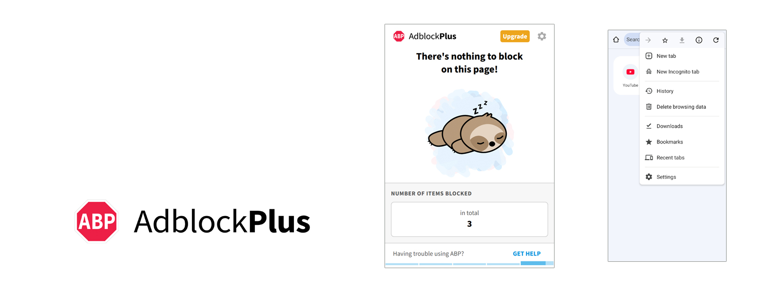 Adblock Plus intestazione superiore dell'adblocker