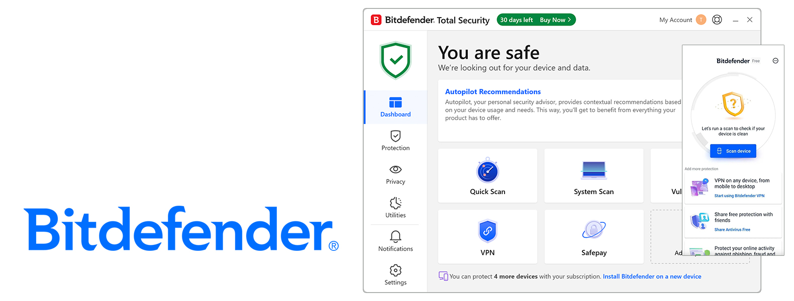 Bitdefender intestazione dell'antivirus principale