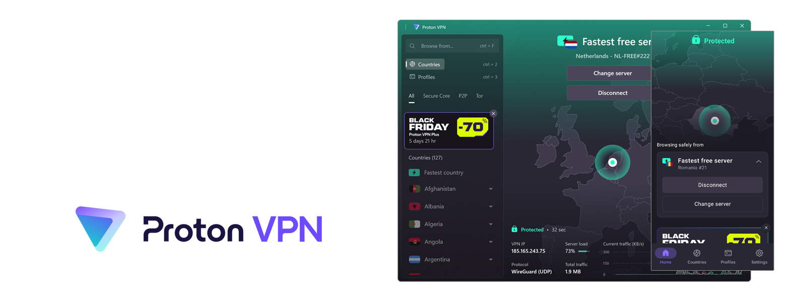 Proton intestazione VPN superiore