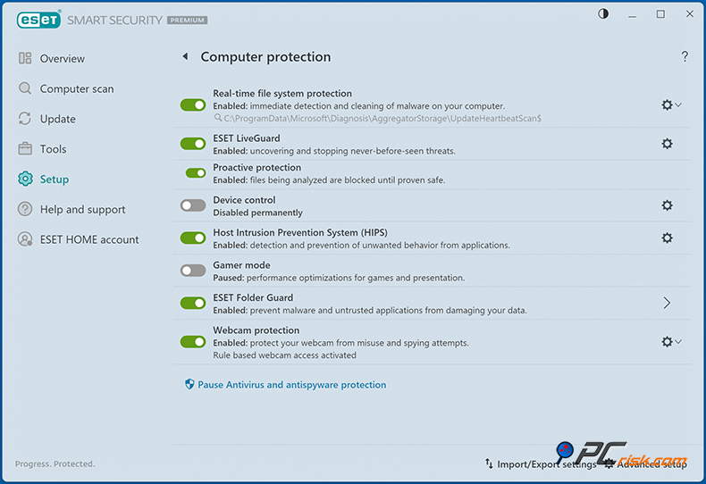 ESET Protezione del computer
