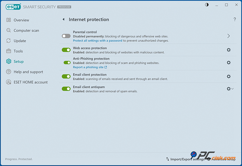 ESET Protezione Internet