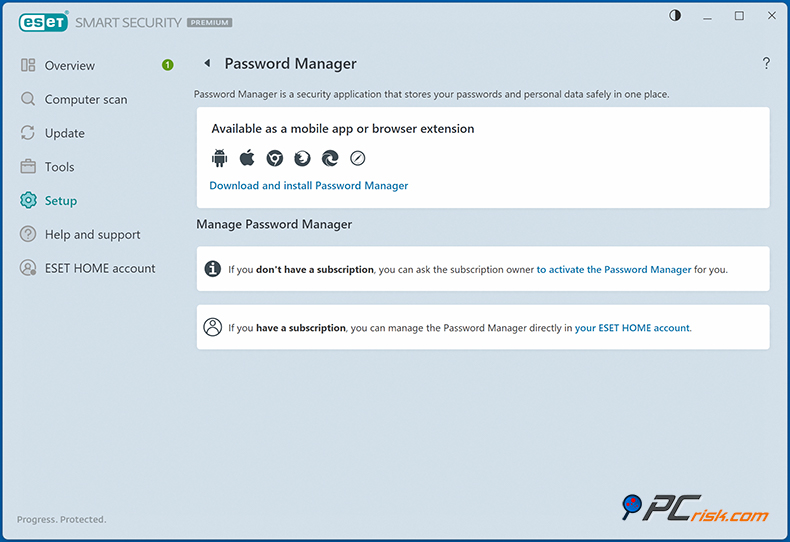 ESET Gestione password