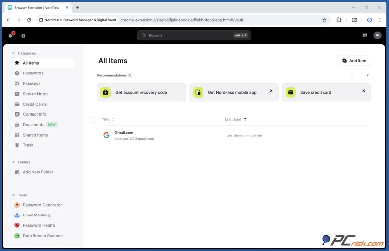 Nordpass gestore di password
