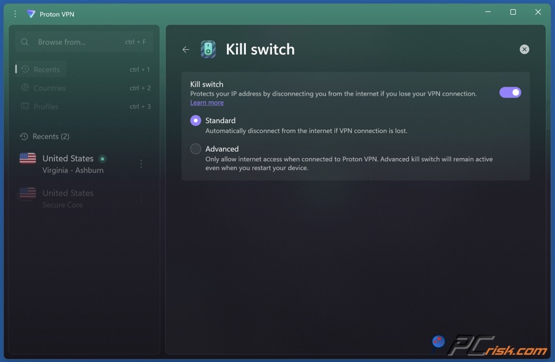 Proton VPN Kill Switch