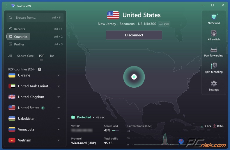 Proton VPN P2P sostegno