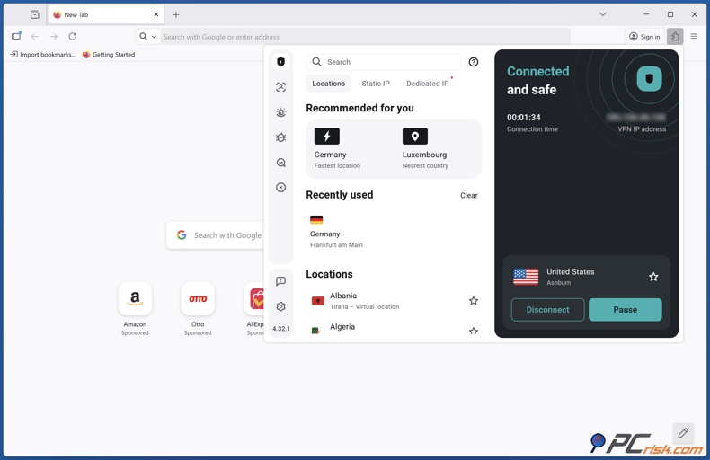 Surfshark VPN estensione per Firefox